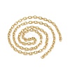 Unwelded Faceted Brass Cable Chains CHC-G005-23G-2