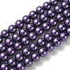 Eco-Friendly Dyed Glass Pearl Round Beads Strands HY-A002-10mm-RB099-1