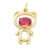 Rack Plating Brass Glass Pendants KK-Z071-46G-01-1