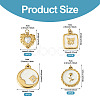 8Pcs 4 Styles 304 Stainless Steel Enamel Pendants STAS-TA0006-19-4