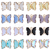 32Pcs 8 Colors Brass with Glass Charms KK-SC0003-58-1