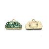 Rack Plating Alloy Enamel Pendants X-ENAM-N055-173B-3