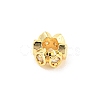 Rack Plating Brass Micro Pave Cubic Zirconia European Beads ZIRC-F140-03G-A-1