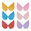 60Pcs 6 Colors Polyester Thread Iron on/Sew On Patches PATC-GO0001-12-1