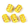 Handmade Gold Foil Glass Bumpy Beads LAMP-ZX003-12-01-1