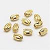 Brass Corrugated Beads KK-P056-06G-NR-1