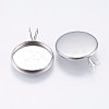 Tarnish Resistant 304 Stainless Steel Pendant Cabochon Settings STAS-I069-37-14MM-2