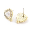 Alloy Glass Rhinestone and Plastic Imitation Pearl Stud Earring Finding Accessories FIND-U006-10G-2