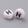 Acrylic Horizontal Hole Letter Beads X-PL37C9070-H-2
