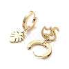 3 Pair 3 Style Leaf & Flower & Butterfly & Tree & Elephant Asymmetrical Earrings EJEW-B020-03G-3