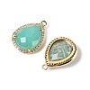 Natural Mixed Stone Faceted Teardrop Pendants G-I382-01G-3