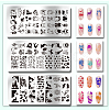 Stainless Steel DIY Nail Art Templates MRMJ-WH0092-096-3