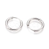 Tarnish Resistant 304 Stainless Steel Huggie Hoop Earrings EJEW-F111B-17mm-P-2