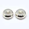 Brass Flat Round Spacer Beads X-KK-M085-13S-NR-2