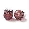 Handmade Gold Foil/Sand Lampwork Glass Beads LAMP-G158-05-4