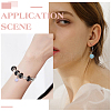 160Pcs Frosted Transparent Glass Charms PALLOY-ME00024-6