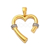 Brass Micro Pave Cubic Zirconia Pendants KK-V009-17G-1