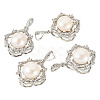 4Pcs Natural Pearl Pendants PALLOY-TAC0181-3