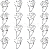 16Pcs Christmas Theme Alloy Napkin Rings AJEW-GF0013-16P-1