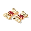 Brass Pave Cubic Zirconia Connector Charms KK-L208-01G-01-3