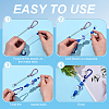 DIY Rainbow Round Wood & Aluminum Keychain Making Kits DIY-YW0012-31-4