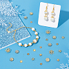 240Pcs 12 Style Brass Bead Caps KK-SC0003-35-4
