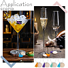 24Pcs 8 Colors Flat Round Wood & Tassel Dangle Wine Glass Charms AJEW-BC0003-13-7