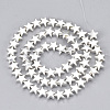 Electroplate Non-magnetic Synthetic Hematite Beads Strands X-G-T061-182S-2