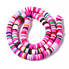 Handmade Polymer Clay Beads Strands CLAY-R089-6mm-096-2