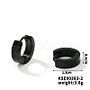 Fashionable 304 Stainless Steel Mirror Polished Hoop Earrings for Hip-hop Street Style WQ4489-2-1