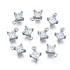 Long-Lasting Plated 925 Sterling Silver Cubic Zirconia Charms STER-ZX003-01P-NF-1