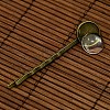 12mm Transparent Clear Domed Glass Cabochon Cover for Iron Hair Bobby Pin DIY Making DIY-X0071-NF-3