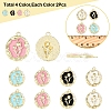 8Pcs 4 Colors Alloy Enamel Pandants ENAM-FS0002-22-5