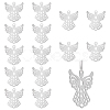 15Pcs Iron Etched Metal Embellishments Big Pendants IFIN-CA0001-62-1