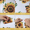 Sunflower Self-Adhesive PVC Wall Stickers STIC-WH20002-25-6