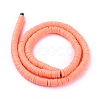 Flat Round Handmade Polymer Clay Beads CLAY-R067-6.0mm-19-2