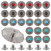 WADORN 24 Sets 4 Colors Zinc Alloy Decorative Rivets BUTT-WR0001-01-1