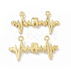 Rack Plating Brass Connector Charms KK-B065-25G-1