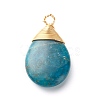 Natural Apatite Pendants PALLOY-JF00878-2