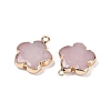 Natural Rose Quartz Pendants G-P566-01G-10-2