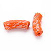 Opaque Spray Painted Acrylic Beads MACR-S372-001F-B09-2