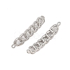 Brass Micro Pave Clear Cubic Zirconia Connector Charms KK-L223-016P-2