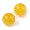 Natural Yellow Agate No Hole Sphere Beads G-K353-04A-28-2