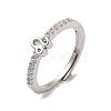 Rack Plating Brass Clear Cubic Zirconia Constellation Adjustable Rings for Women RJEW-S407-08P-10-1