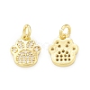 Rack Plating Brass Micro Pave Clear Cubic Zirconia Charms X-KK-C011-58G-1