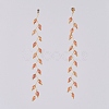 Electroplate Glass Beads Dangle Stud Earrings EJEW-JE03820-03-3