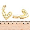 Brass Micro Pave Clear Cubic Zirconia Hoop Dangle Earrings EJEW-G471-30A-G-5