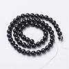 Natural Black Onyx Round Beads Strands GSR6mmC097-3