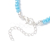 4Pcs 4 Colors Glass & Handmade Lampwork Beaded Bracelets for Women BJEW-TA00692-5
