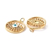 Brass Micro Pave Cubic Zirconia Pendants ZIRC-P092-028G-03-RS-3